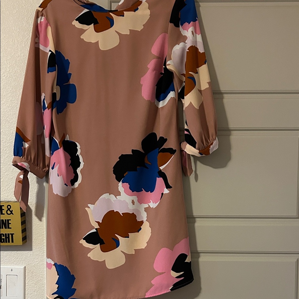 a new day Brown Floral Long Sleeve Dress